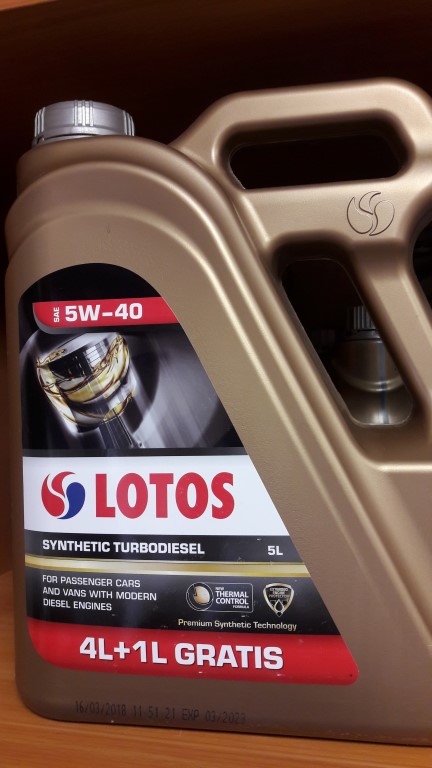 Lotus Syntetic Turbodiesel SAE 5W40, 5ltr